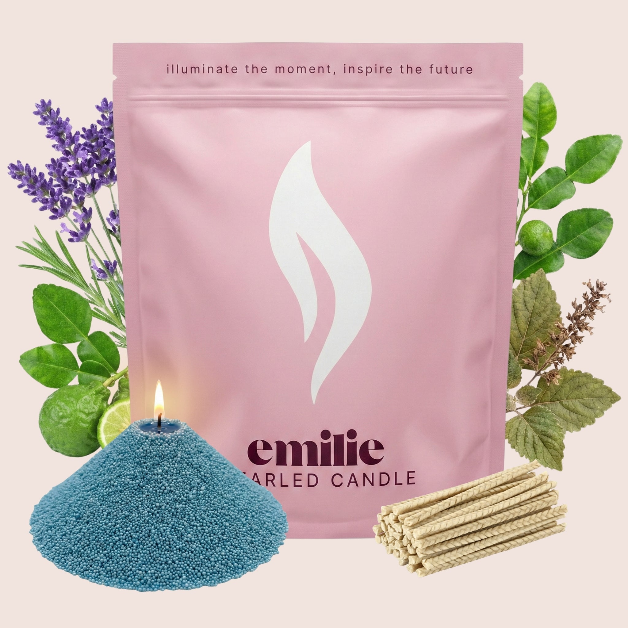 Calm Scented Pearled Candle - Emilie Candle