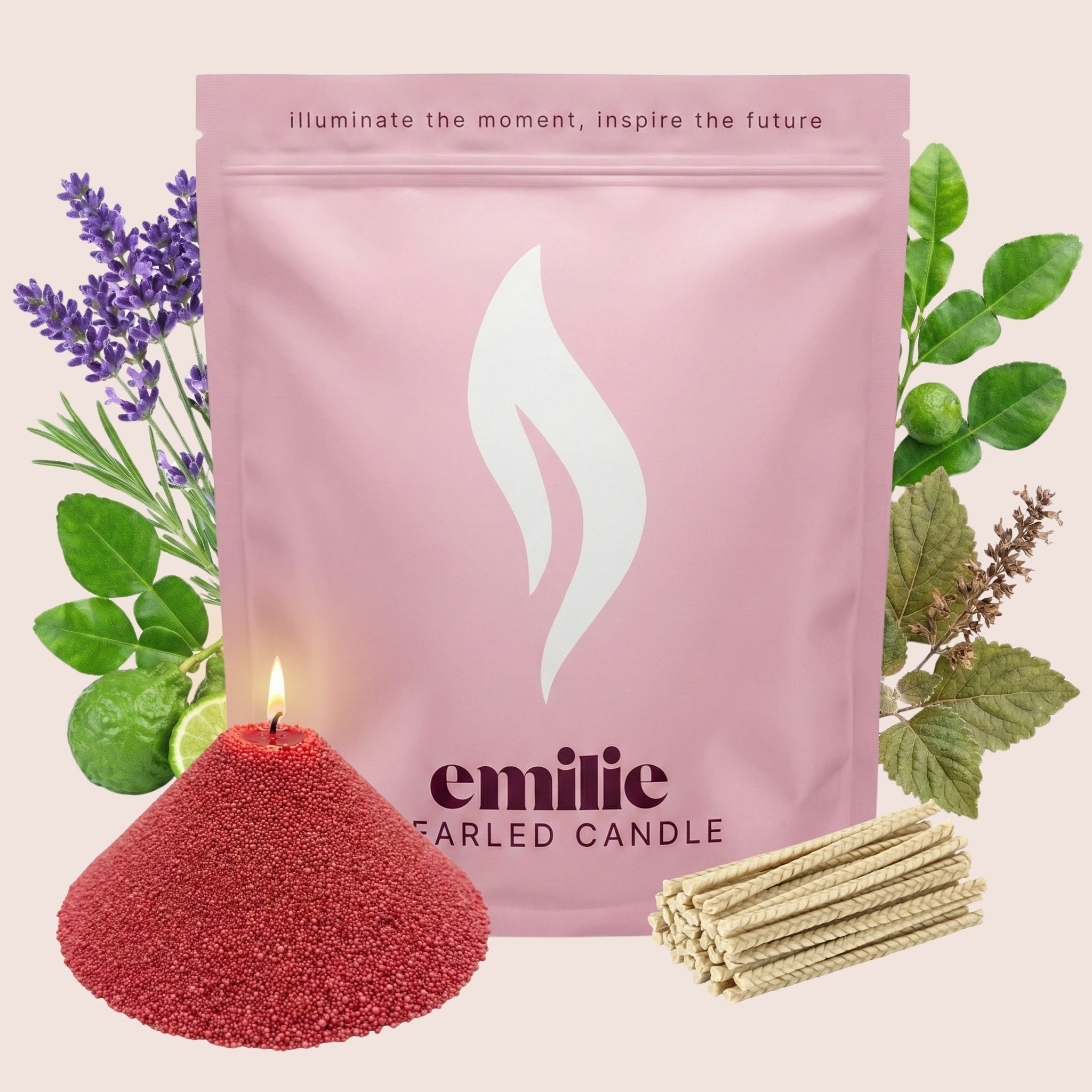 Calm Scented Pearled Candle - Emilie Candle