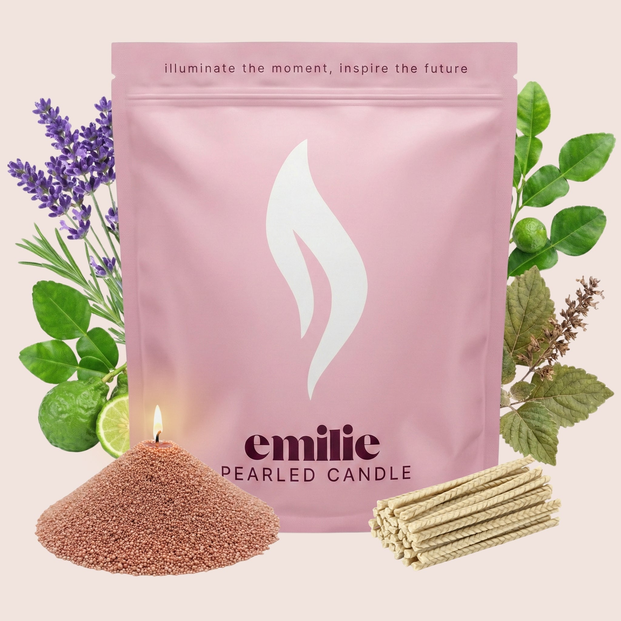 Calm Scented Pearled Candle - Emilie Candle