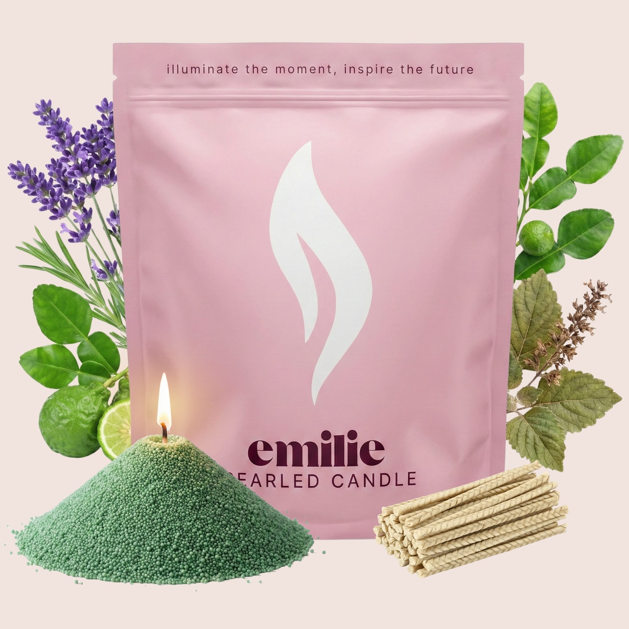 Calm Scented Pearled Candle - Emilie Candle