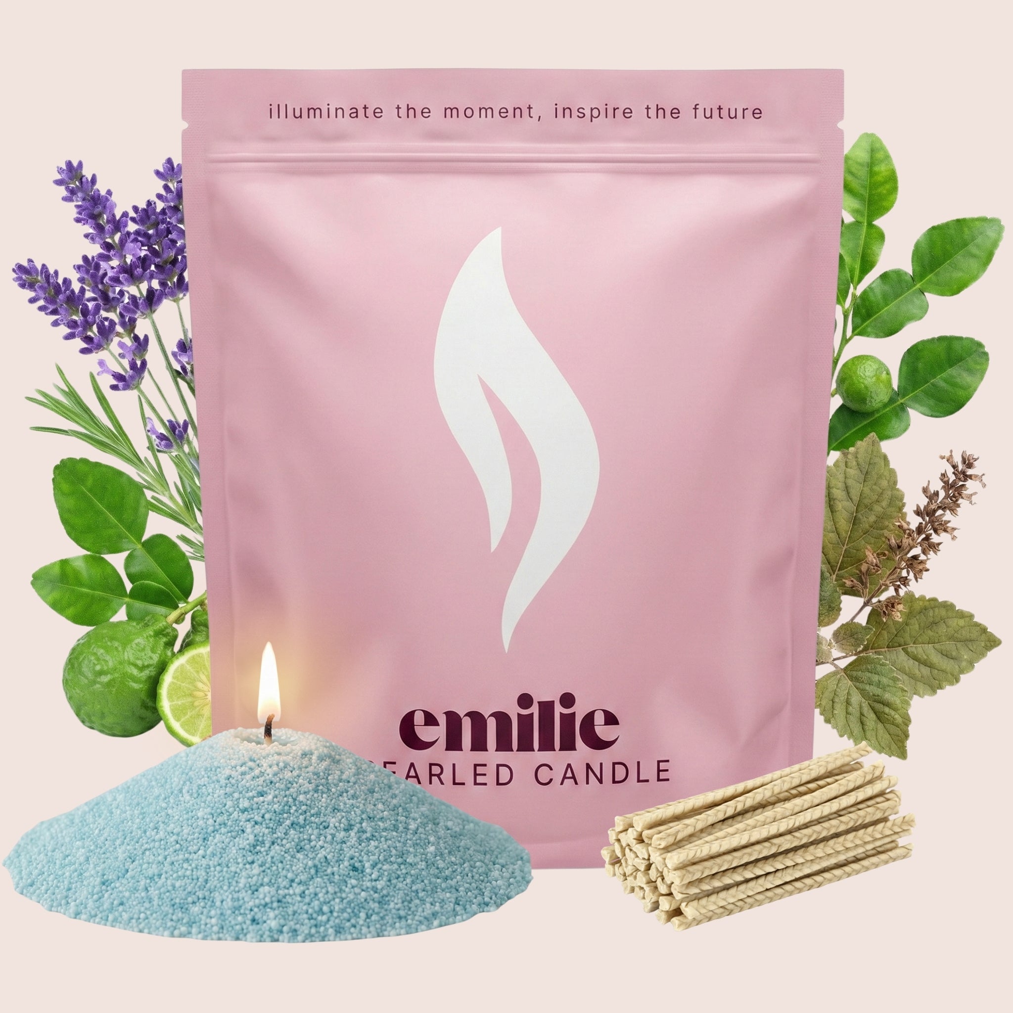 Calm Scented Pearled Candle - Emilie Candle