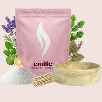 Calm – Set & Save Pearled Candle + Emilie Bol Lumière - Emilie Candle