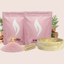 Cedarwood 1kg + 1kg of Your Choice Pearled Candles + Emilie Bol Lumière - Emilie Candle