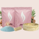 Cedarwood 1kg + 1kg of Your Choice Pearled Candles + Emilie Bol Lumière - Emilie Candle