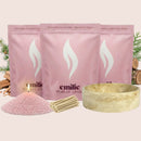 Cedarwood 1kg + 2x 1kg of Your Choice Pearled Candles + Emilie Bol Lumière - Emilie Candle