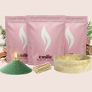 Cedarwood 1kg + 2x 1kg of Your Choice Pearled Candles + Emilie Bol Lumière - Emilie Candle