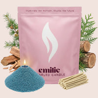 Cedarwood Scented Pearled Candle - Emilie Candle