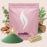 Cedarwood Scented Pearled Candle - Emilie Candle