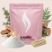 Cedarwood Scented Pearled Candle - Emilie Candle