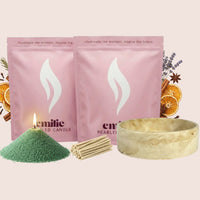 Cosy Night In 1kg + 1kg of Your Choice Pearled Candles + Emilie Bol Lumière - Emilie Candle