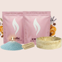 Cosy Night In 1kg + 1kg of Your Choice Pearled Candles + Emilie Bol Lumière - Emilie Candle