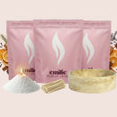 Cosy Night In 1kg + 2x 1kg of Your Choice Pearled Candles + Emilie Bol Lumière - Emilie Candle