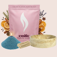 Cosy Night In – Set & Save Pearled Candle + Emilie Bol Lumière - Emilie Candle