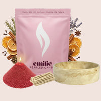 Cosy Night In – Set & Save Pearled Candle + Emilie Bol Lumière - Emilie Candle