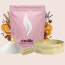 Cosy Night In – Set & Save Pearled Candle + Emilie Bol Lumière - Emilie Candle