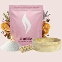 Cosy Night In – Set & Save Pearled Candle + Emilie Bol Lumière - Emilie Candle
