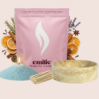 Cosy Night In – Set & Save Pearled Candle + Emilie Bol Lumière - Emilie Candle