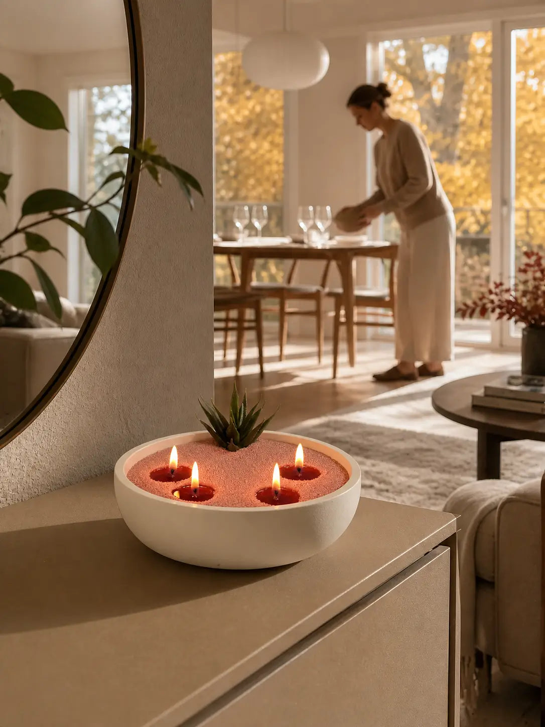 Change it as the year changes. using Emilie pearled candle wax