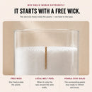 emilie pearled candle demonstration of 'free wick' unique mechanism, how it works and what are the profits