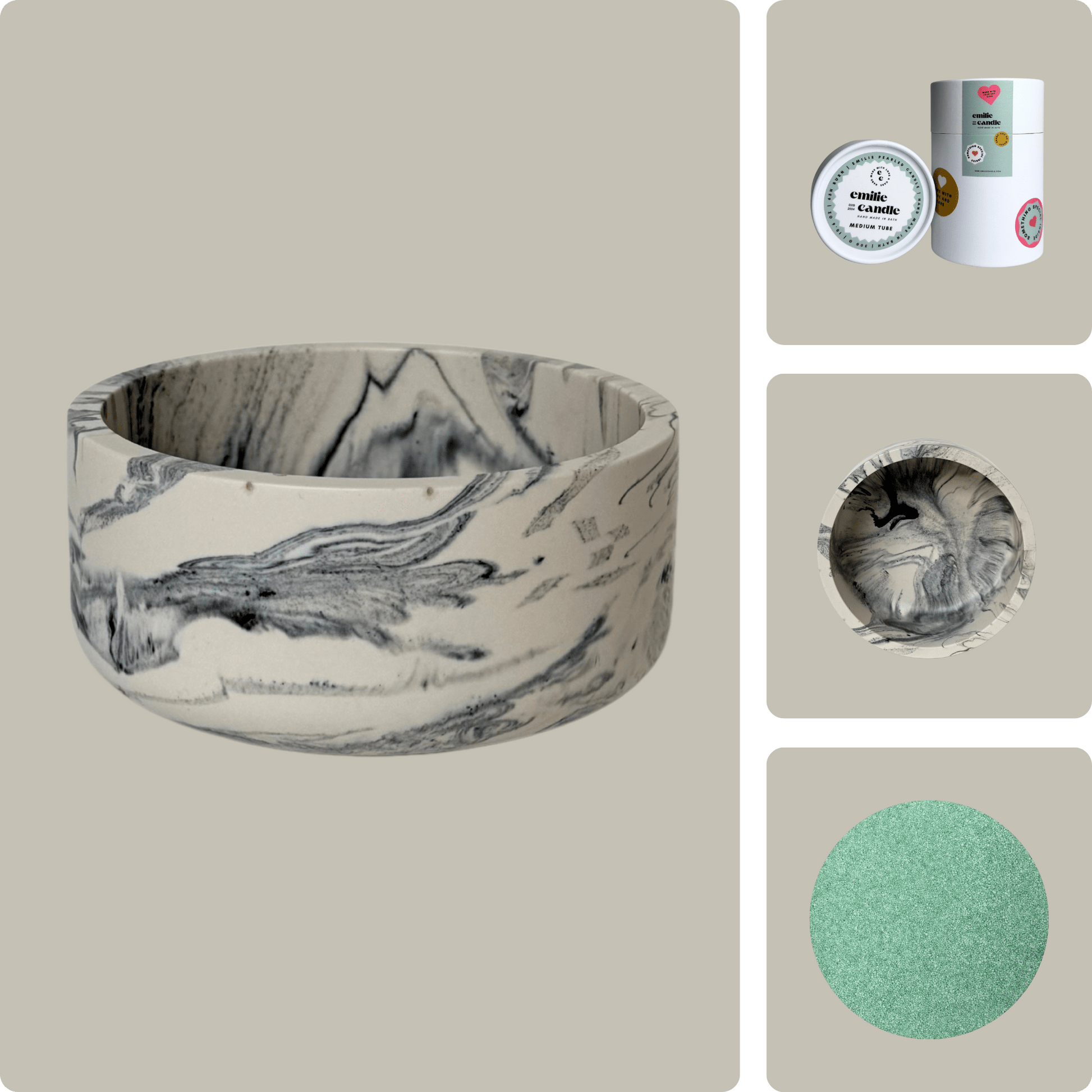 Emilie Pearled Candle Gift Set - Emilie Candle