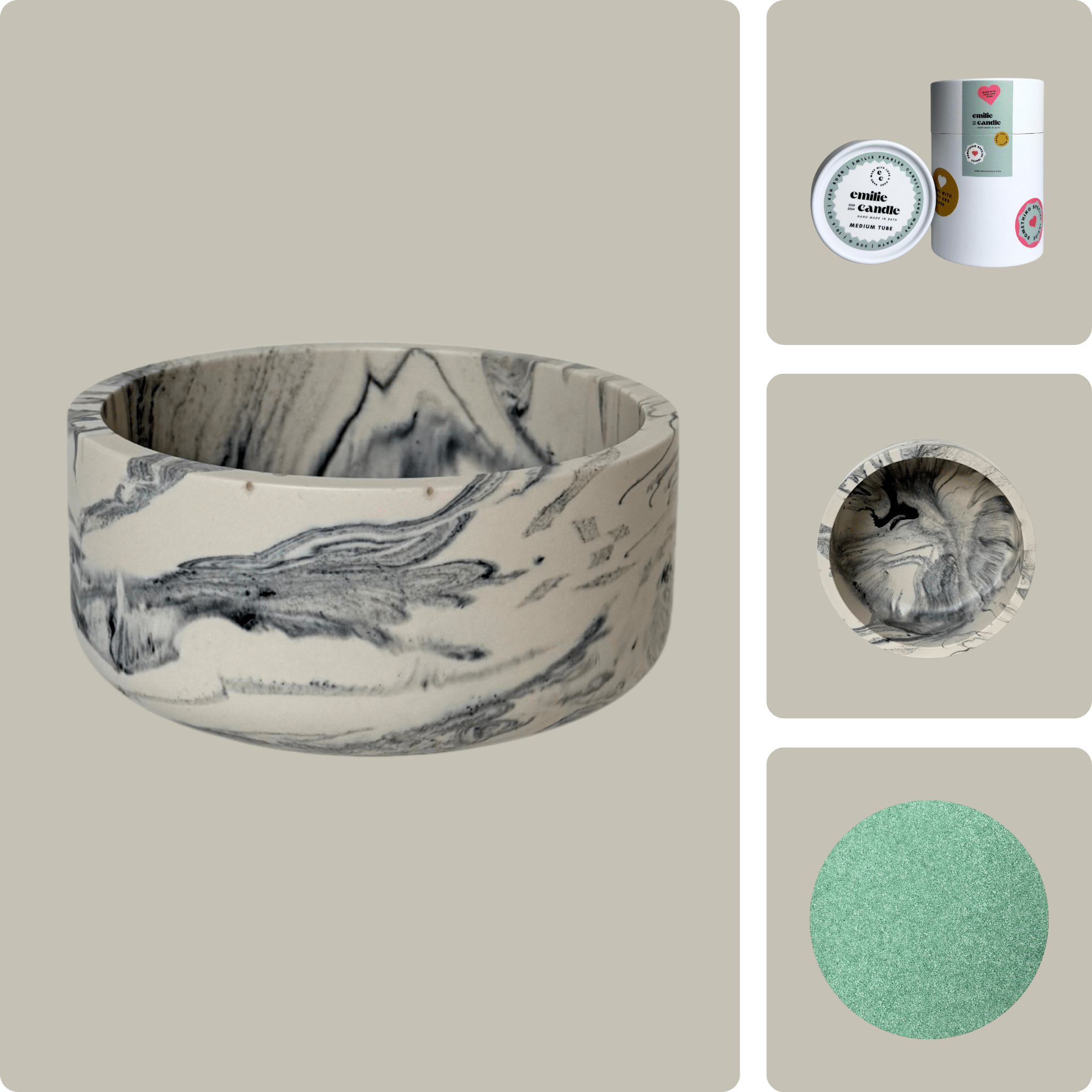 Emilie Pearled Candle Gift Set - Emilie Candle