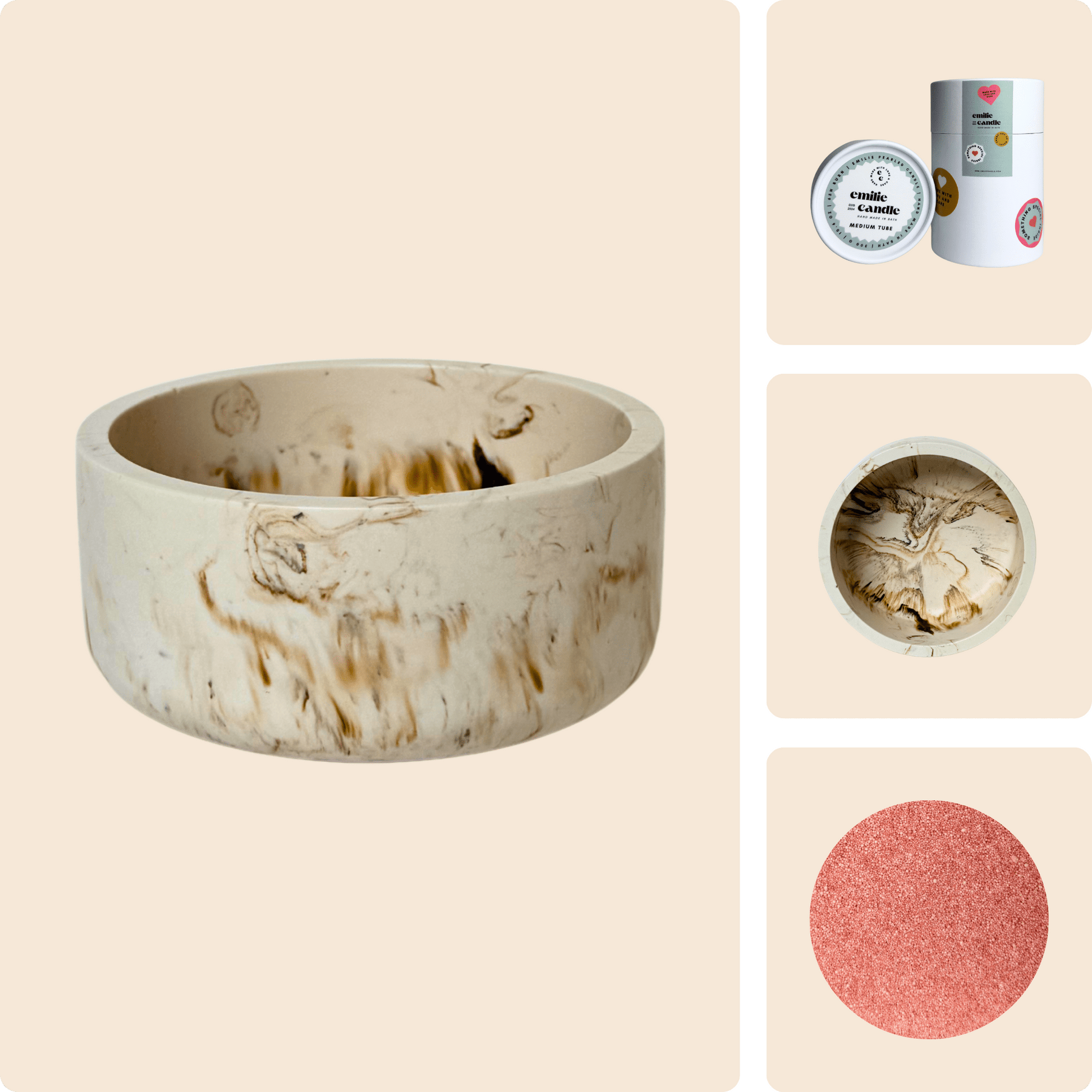 Emilie Pearled Candle Gift Set - Emilie Candle
