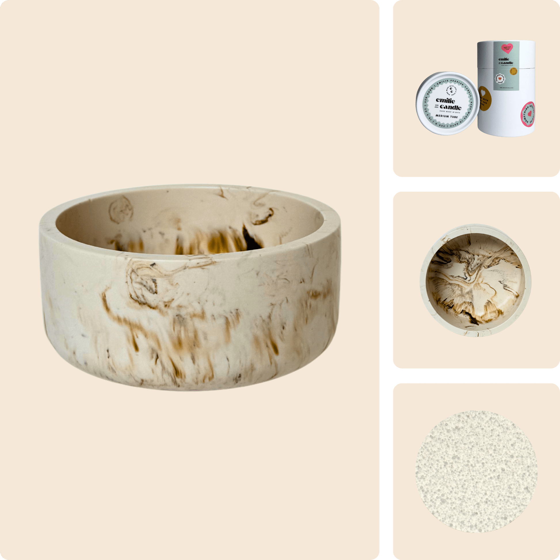 Emilie Pearled Candle Gift Set - Emilie Candle