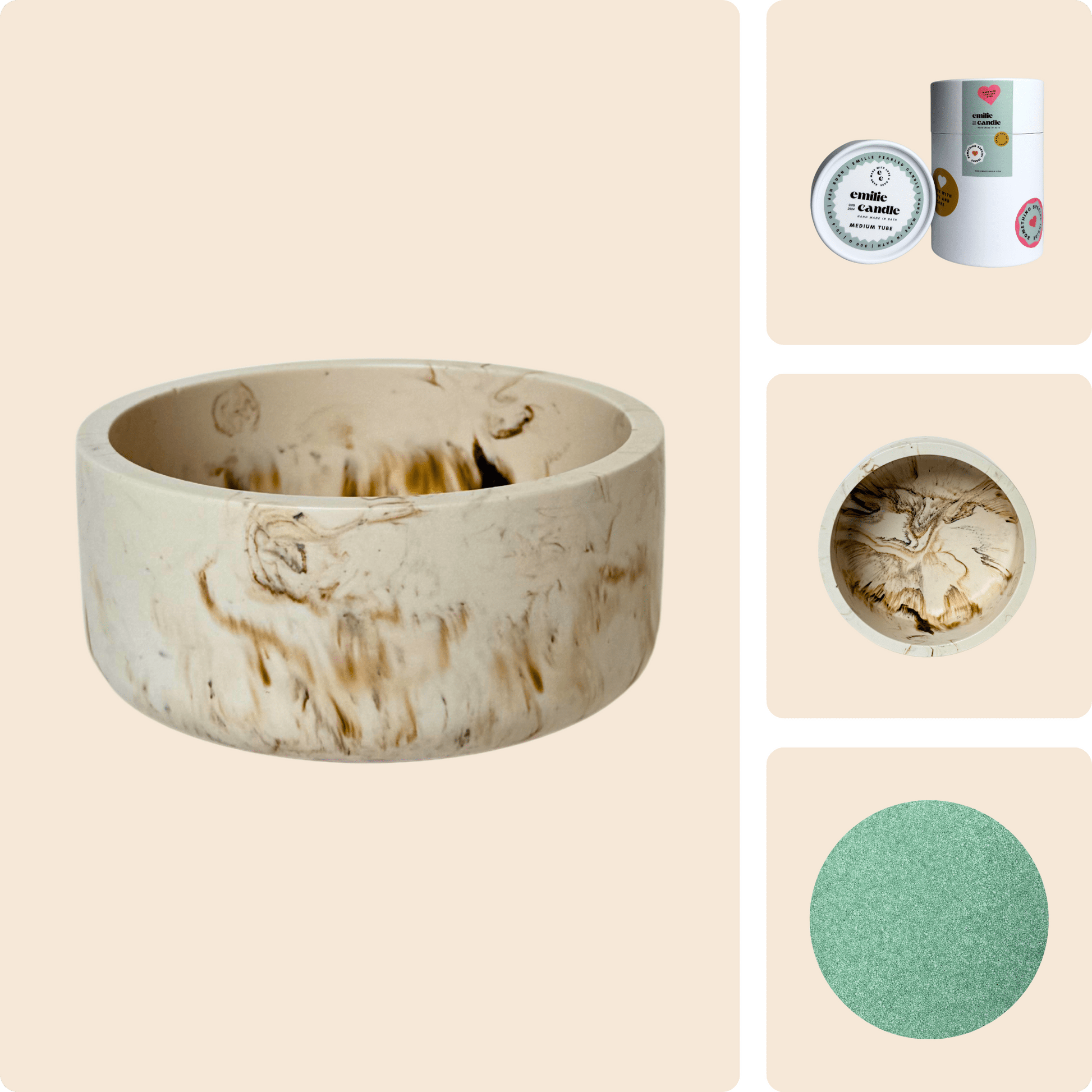 Emilie Pearled Candle Gift Set - Emilie Candle
