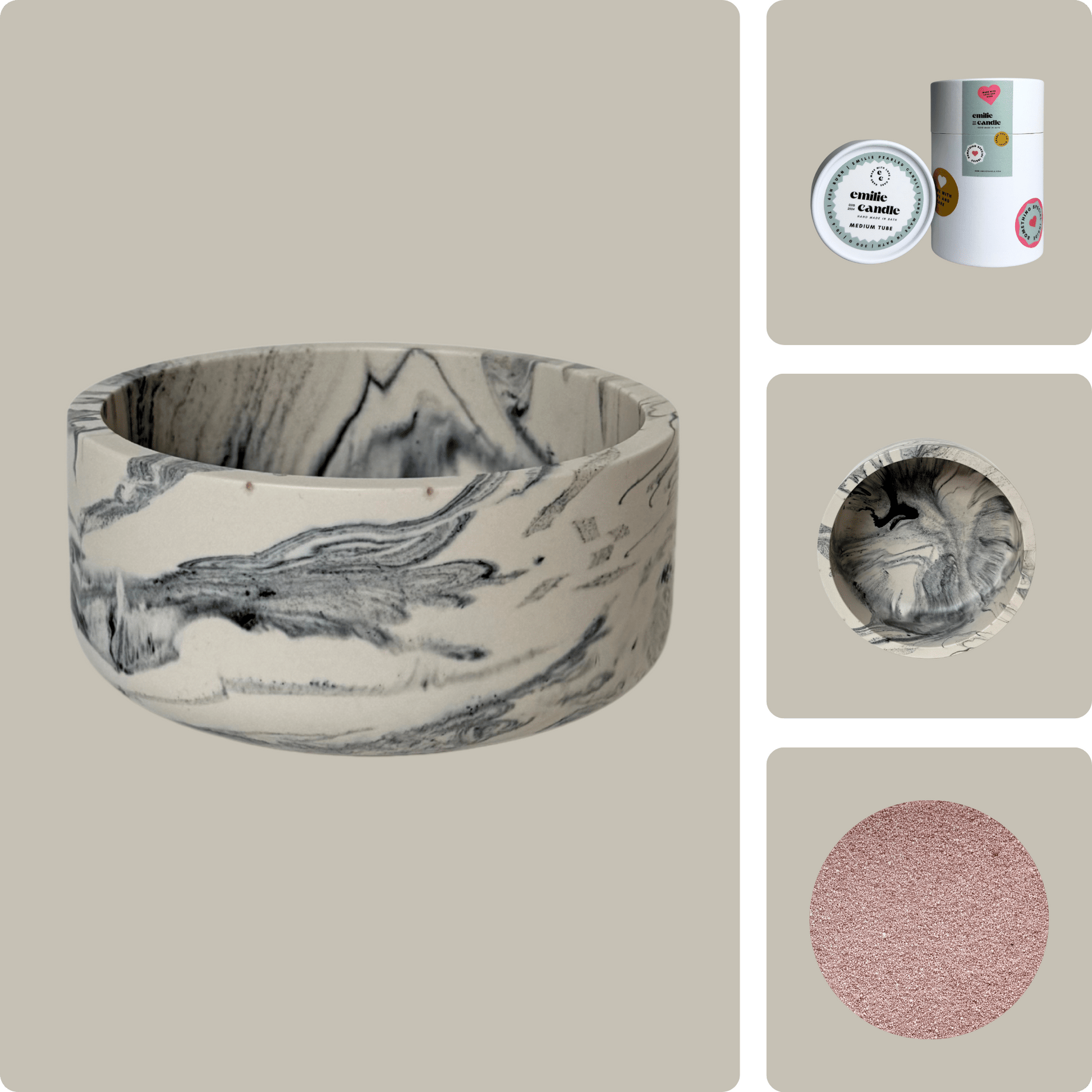 Emilie Pearled Candle Gift Set - Emilie Candle