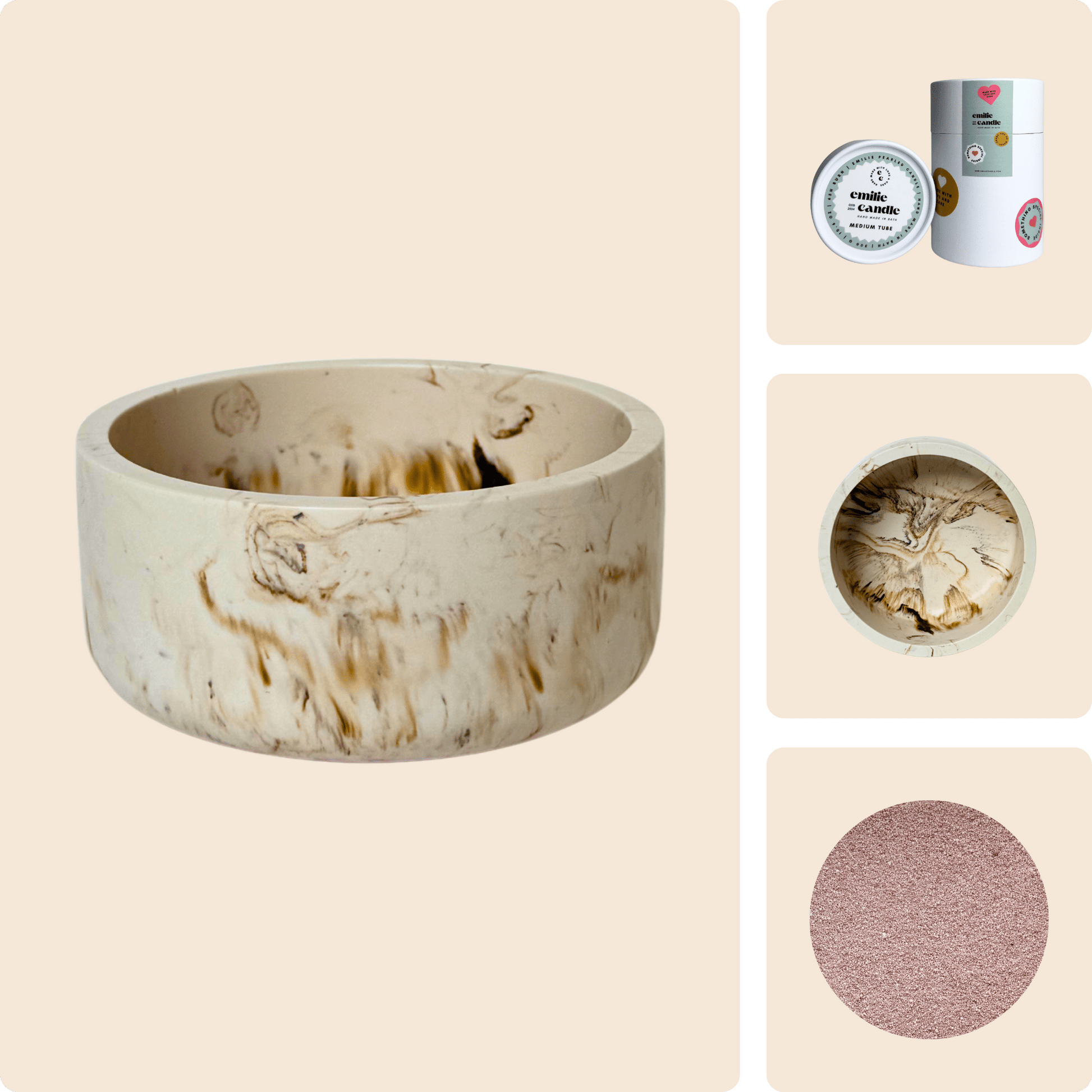 Emilie Pearled Candle Gift Set - Emilie Candle