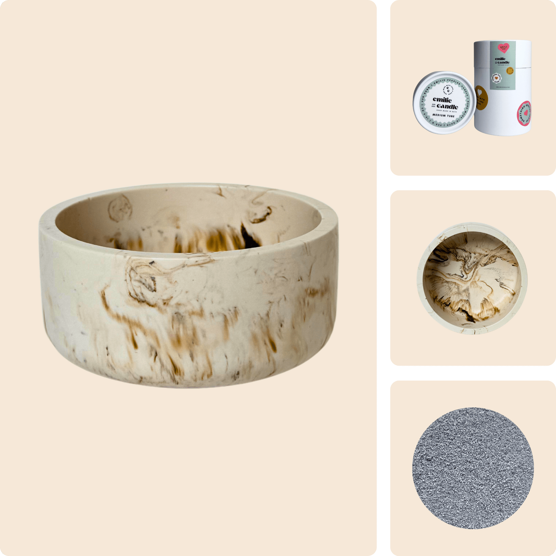 Emilie Pearled Candle Gift Set - Emilie Candle