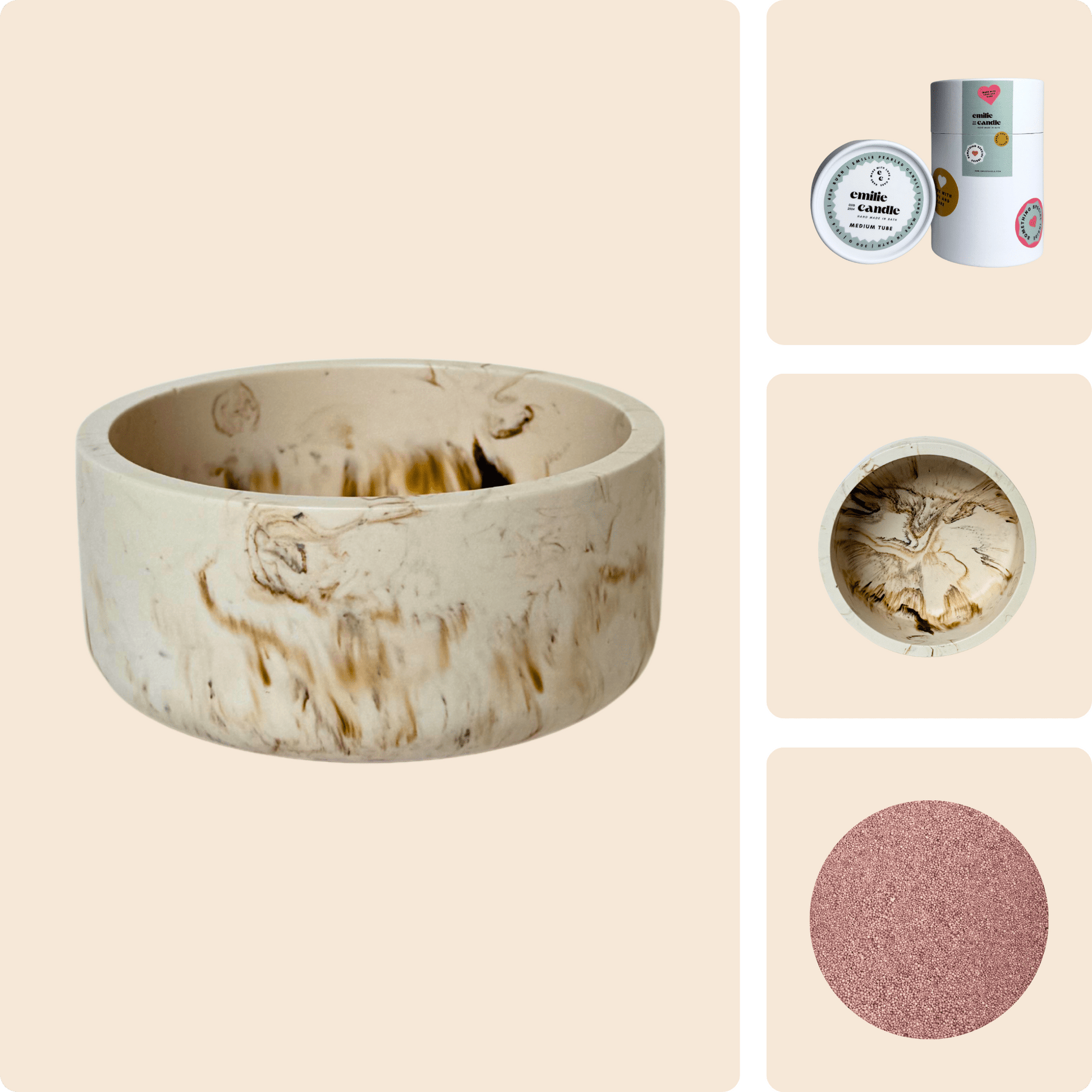 Emilie Pearled Candle Gift Set - Emilie Candle