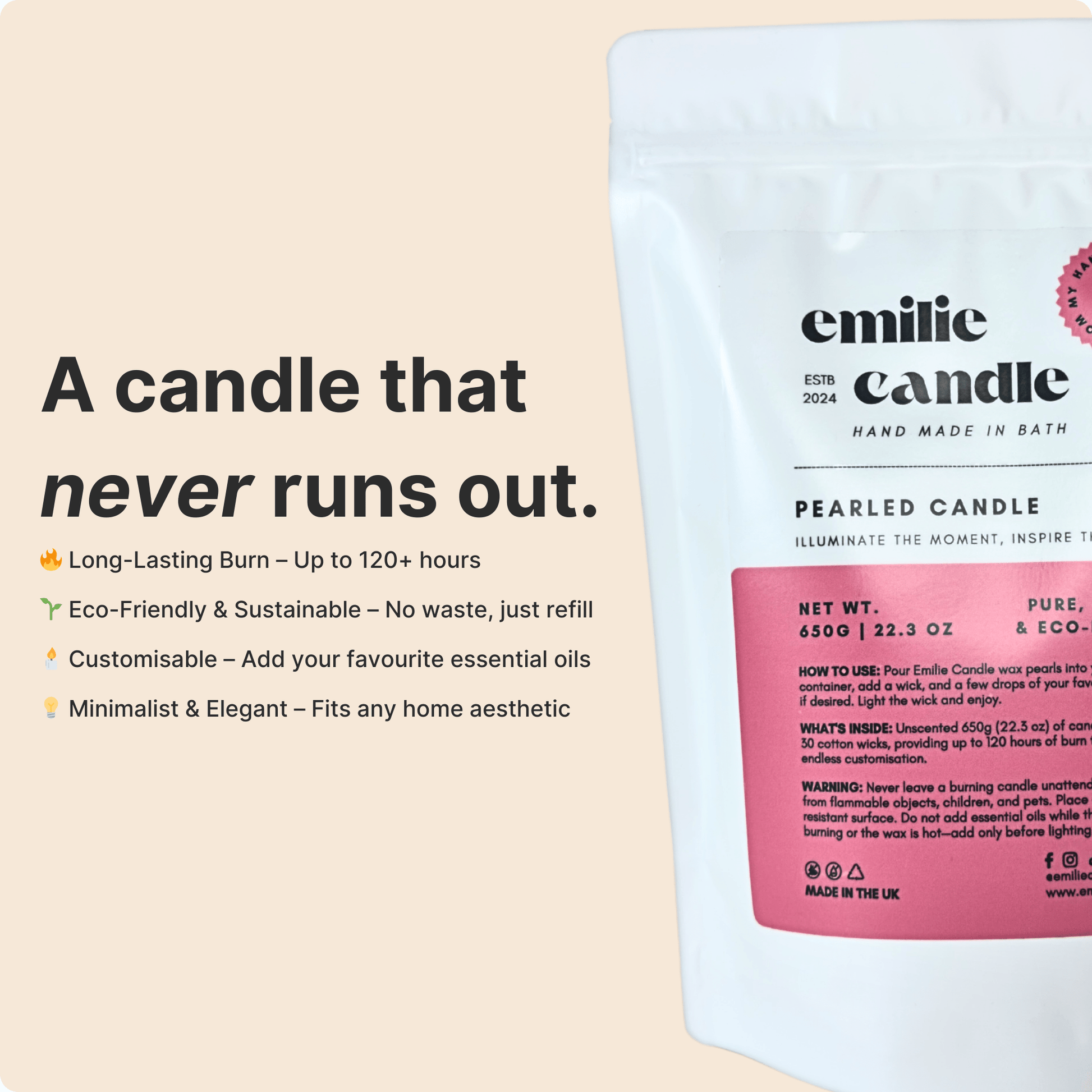 Emilie Pearled Candle Gift Set - Emilie Candle