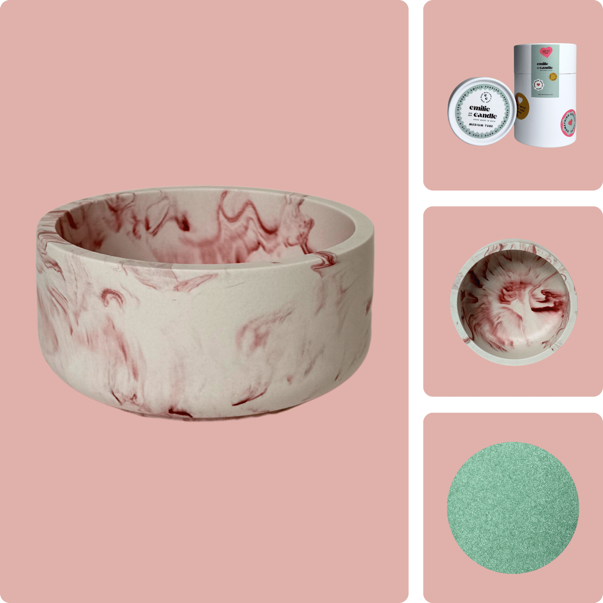 Emilie Pearled Candle Gift Set - Emilie Candle