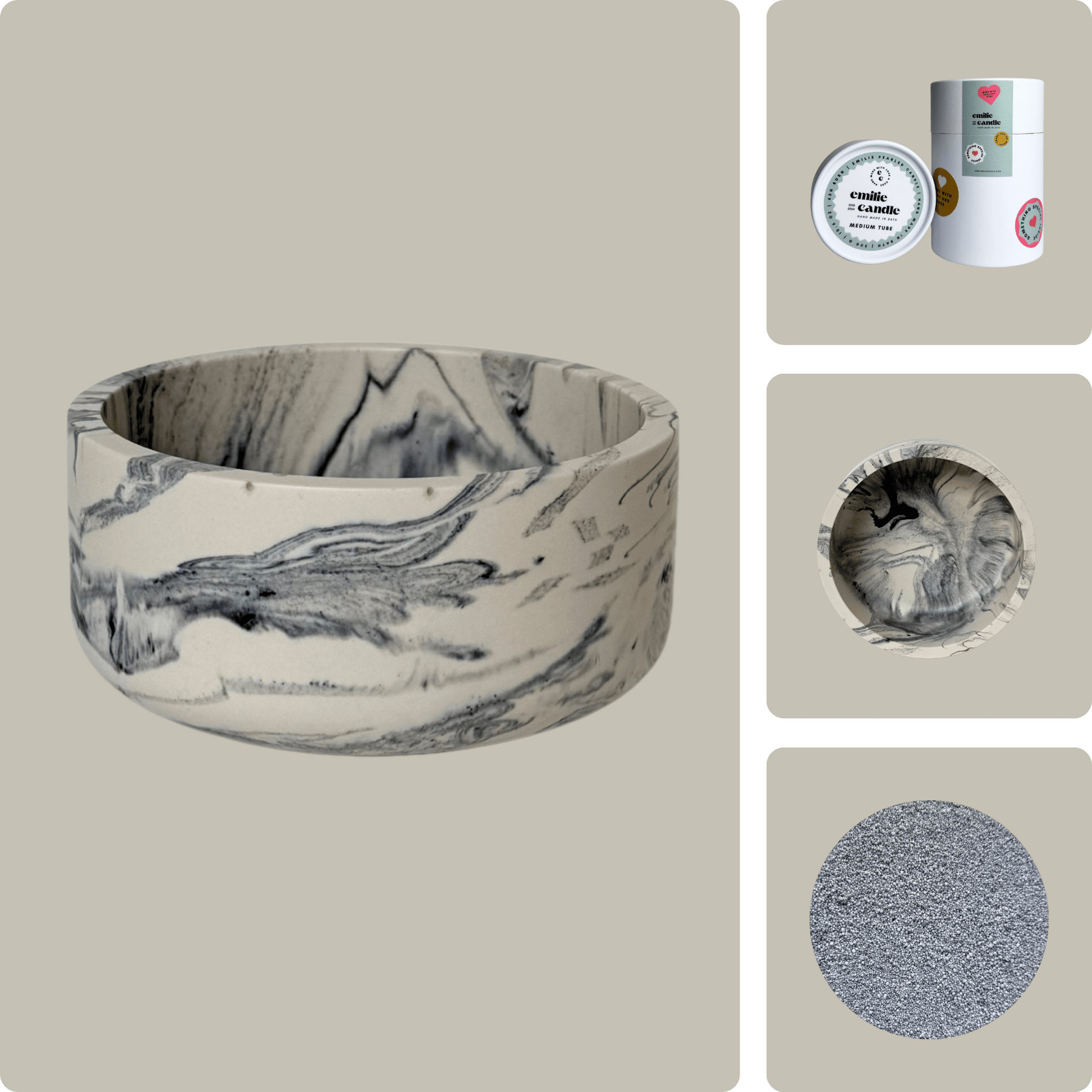 Emilie Pearled Candle Gift Set - Emilie Candle