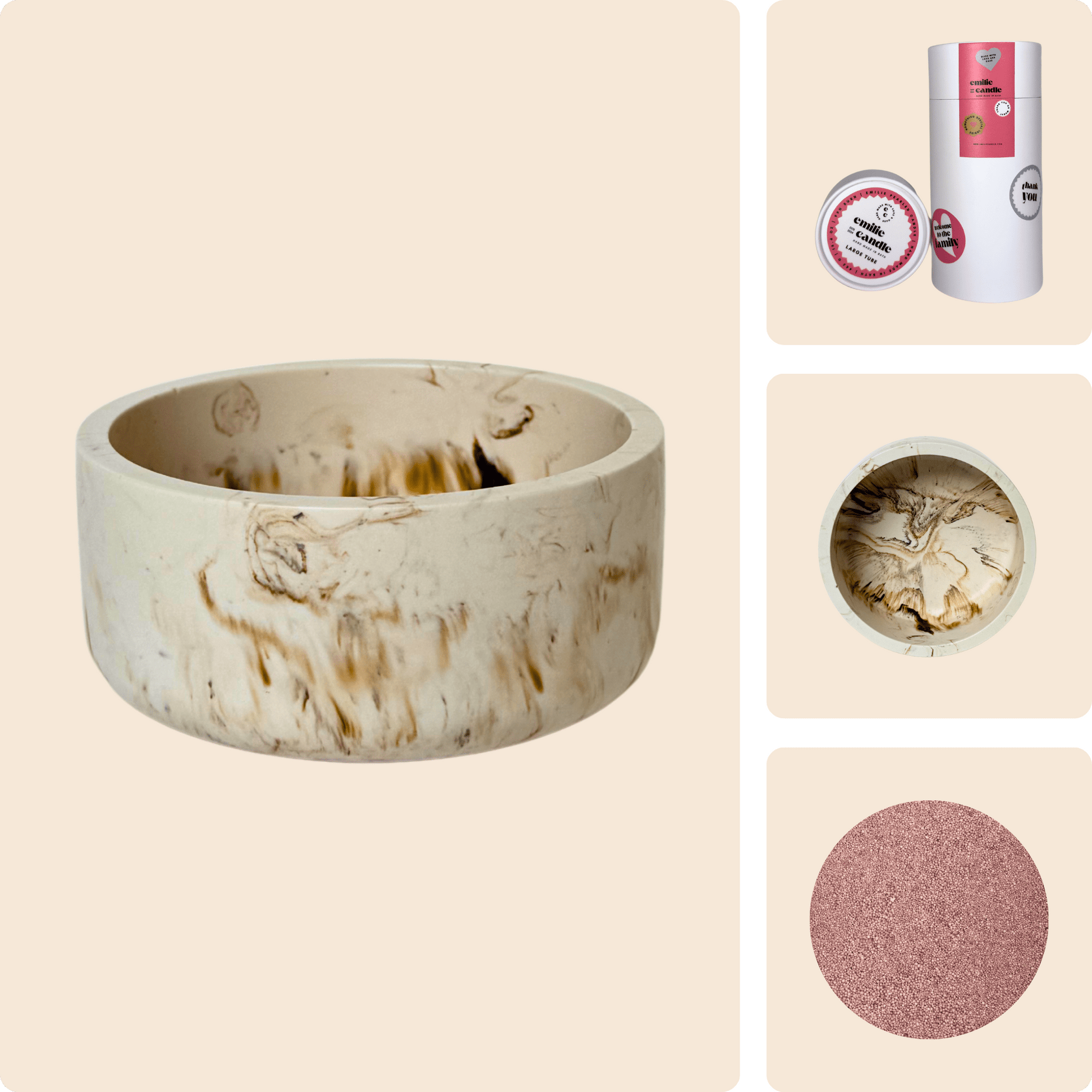 Emilie Pearled Candle Gift Set - Emilie Candle