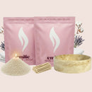 Fresh Linen 1kg + 1kg of Your Choice Pearled Candles + Emilie Bol Lumière - Emilie Candle