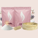 Fresh Linen 1kg + 1kg of Your Choice Pearled Candles + Emilie Bol Lumière - Emilie Candle