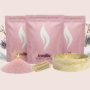 Fresh Linen 1kg + 2x 1kg of Your Choice Pearled Candles + Emilie Bol Lumière - Emilie Candle