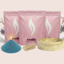 Fresh Linen 1kg + 2x 1kg of Your Choice Pearled Candles + Emilie Bol Lumière - Emilie Candle
