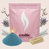 Fresh Linen Scented Pearled Candle - Emilie Candle