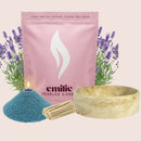 Lavender – 1kg Pearled Candle + Emilie Bol Lumière - Emilie Candle