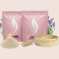 Lavender – 2kg Pearled Candles + Emilie Bol Lumière - Emilie Candle