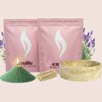 Lavender – 2kg Pearled Candles + Emilie Bol Lumière - Emilie Candle