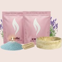 Lavender – 2kg Pearled Candles + Emilie Bol Lumière - Emilie Candle