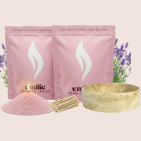 Lavender – 2kg Pearled Candles + Emilie Bol Lumière - Emilie Candle