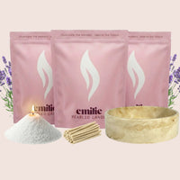 Lavender – 3kg Pearled Candle + Emilie Bol Lumière - Emilie Candle