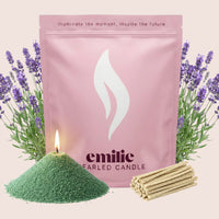 Lavender Scented Pearled Candle - Emilie Candle