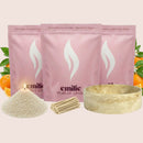 Orange 1kg + 2x 1kg of Your Choice Pearled Candles + Emilie Bol Lumière - Emilie Candle