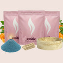 Orange 1kg + 2x 1kg of Your Choice Pearled Candles + Emilie Bol Lumière - Emilie Candle
